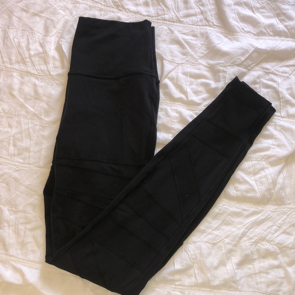 lululemon wunder under high rise mesh